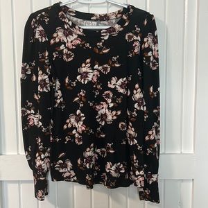 Maurice’s 24/7 Black Floral Sweater Blouse